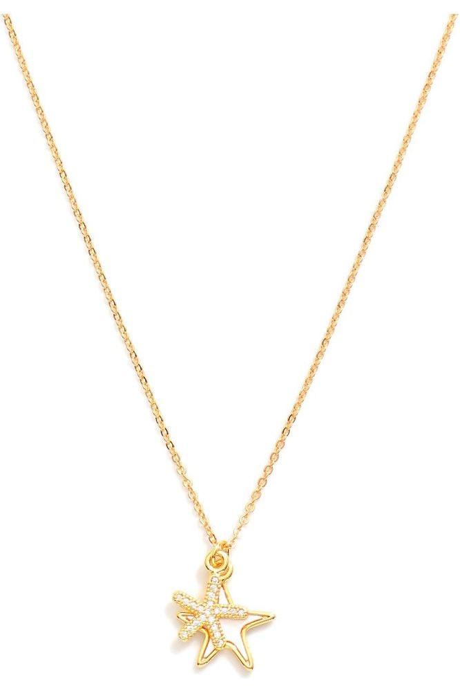 Chain Link Cross Necklace with Star Pendants - Vintage Dragonfly Boutique