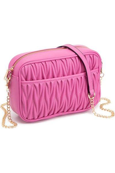 Hot Pink Quilted Crossbody Purse - Vintage Dragonfly Boutique