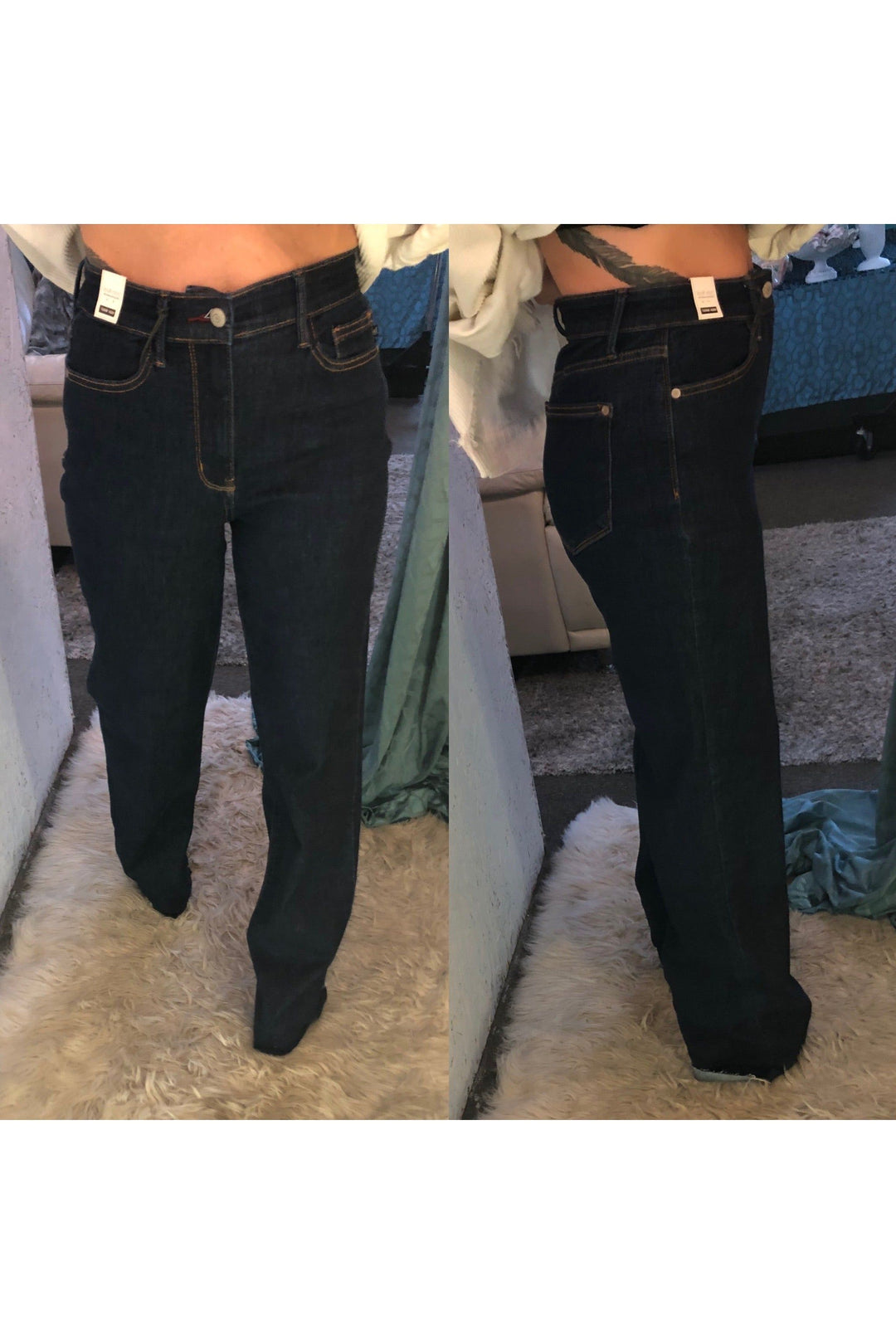 High Rise Dark Vintage Jeans - Vintage Dragonfly Boutique
