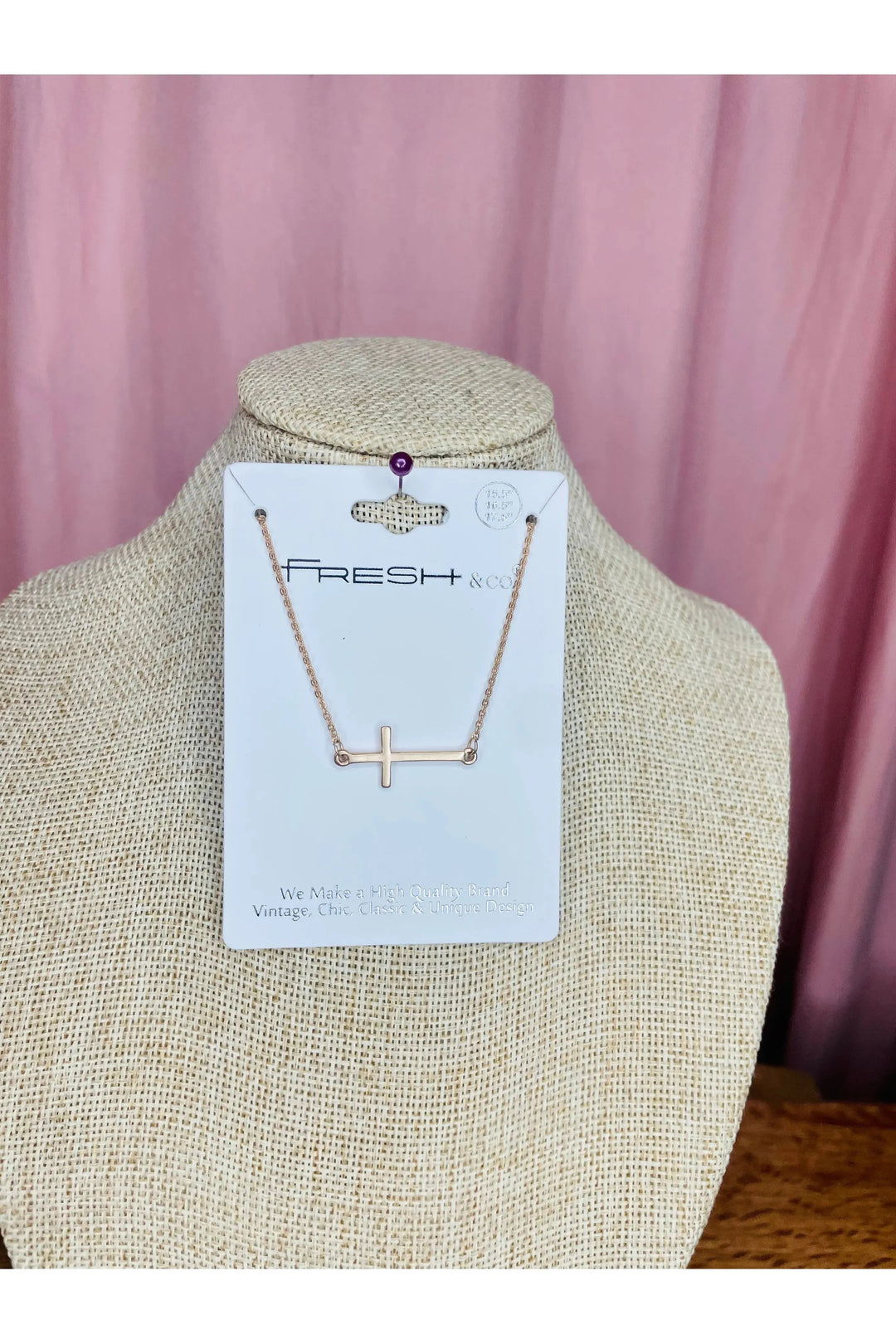East West Cross Necklace - Vintage Dragonfly Boutique