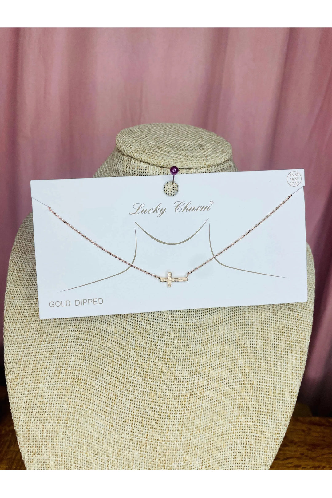Dainty East West Cross Pendant - Vintage Dragonfly Boutique