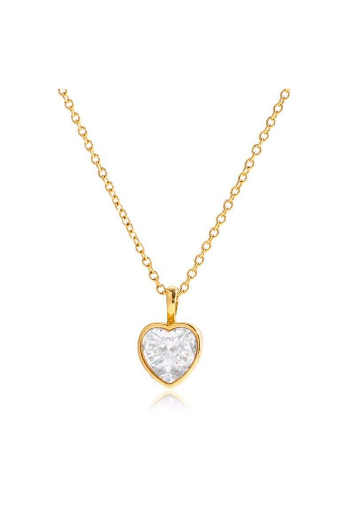JOSSLYN by wall to wall - 18K STAINLESS STEEL TARNISH FREE SQUARE NECKLACE | Heart