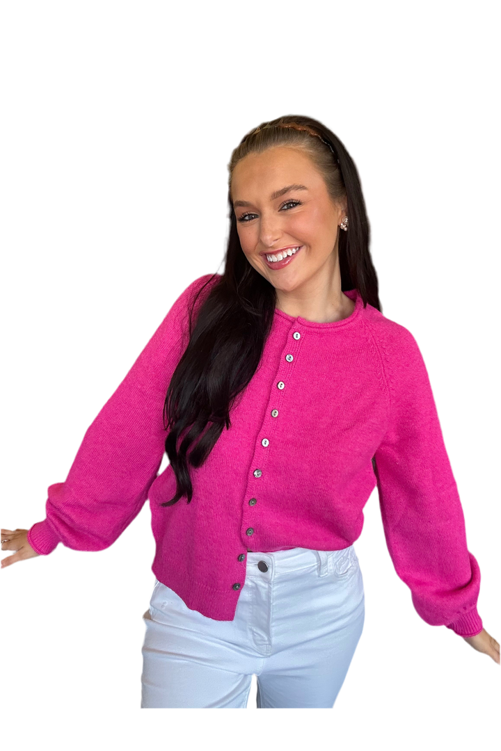 Women’s Button Front Cardigan – Long Sleeve Knit Sweater Top - Vintage Dragonfly Boutique