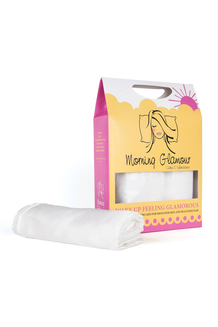 Morning Glamour - Set of 2 -  KING Satin Pillowcase Set - Vintage Dragonfly Boutique