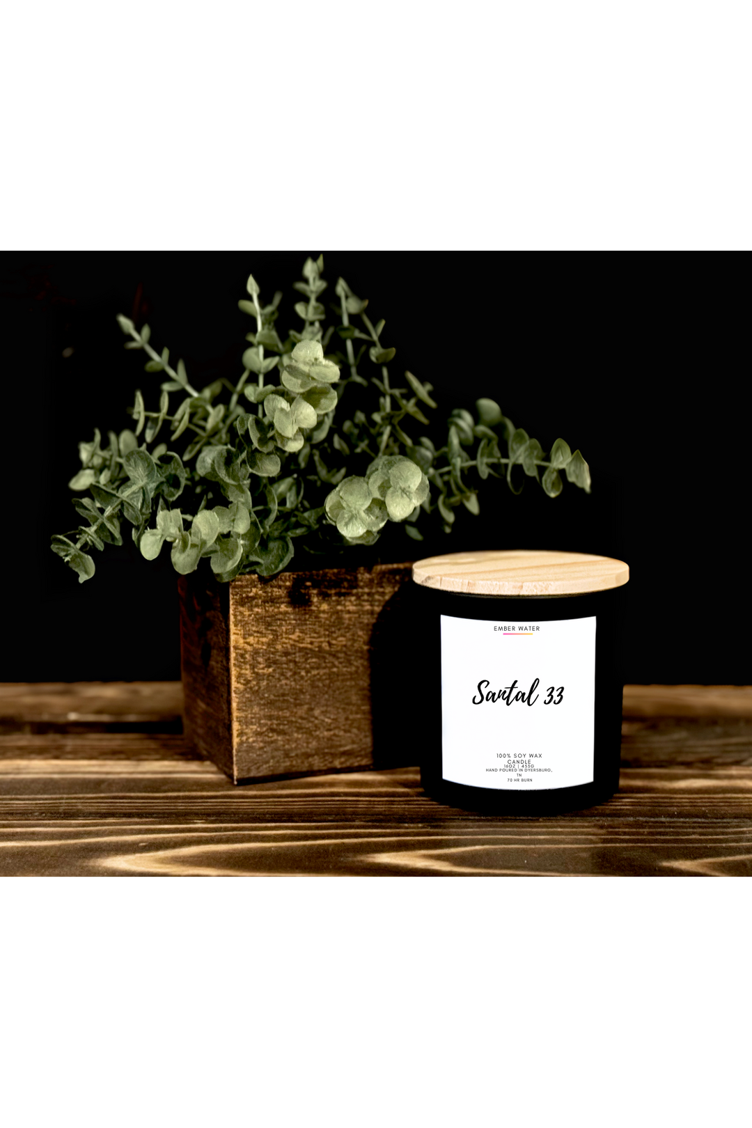 Ember Water - Santal 33 16 oz 100% Soy Candle - Vintage Dragonfly Boutique
