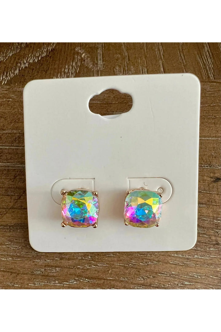 Small Crystal Stud Earrings - Vintage Dragonfly Boutique