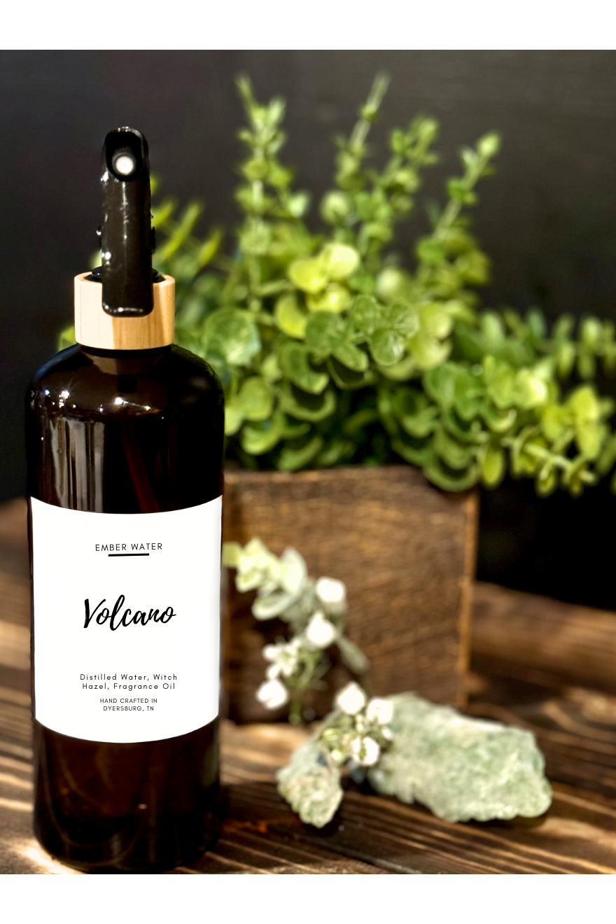 Ember Water - Volcano Room + Linen Spray: Black - Vintage Dragonfly Boutique