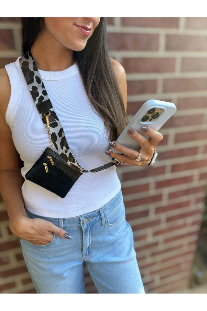 Girlie Girl Originals - Cell Phone Crossbody Black Tan - Vintage Dragonfly Boutique