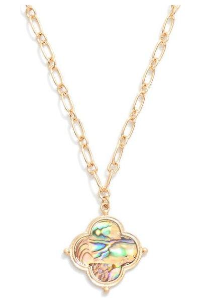 Paperclip Necklace with Clover Pendant - Vintage Dragonfly Boutique
