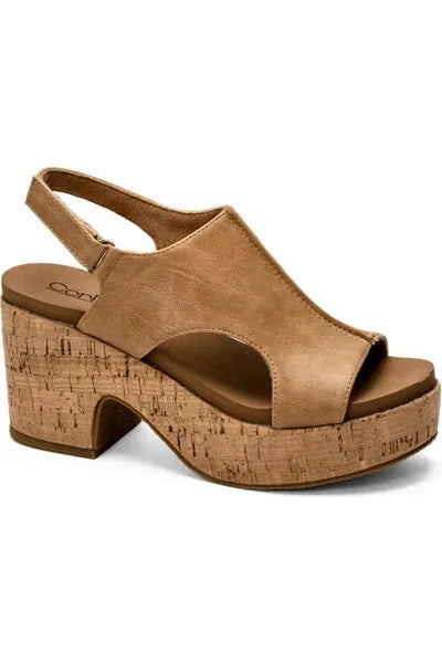Corky's Miss Carley Wedges in Caramel