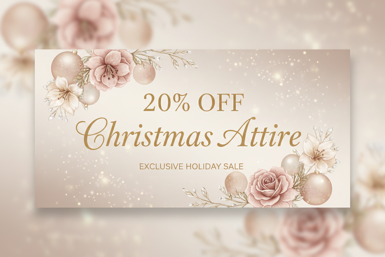 20% Off Christmas Attire Banner