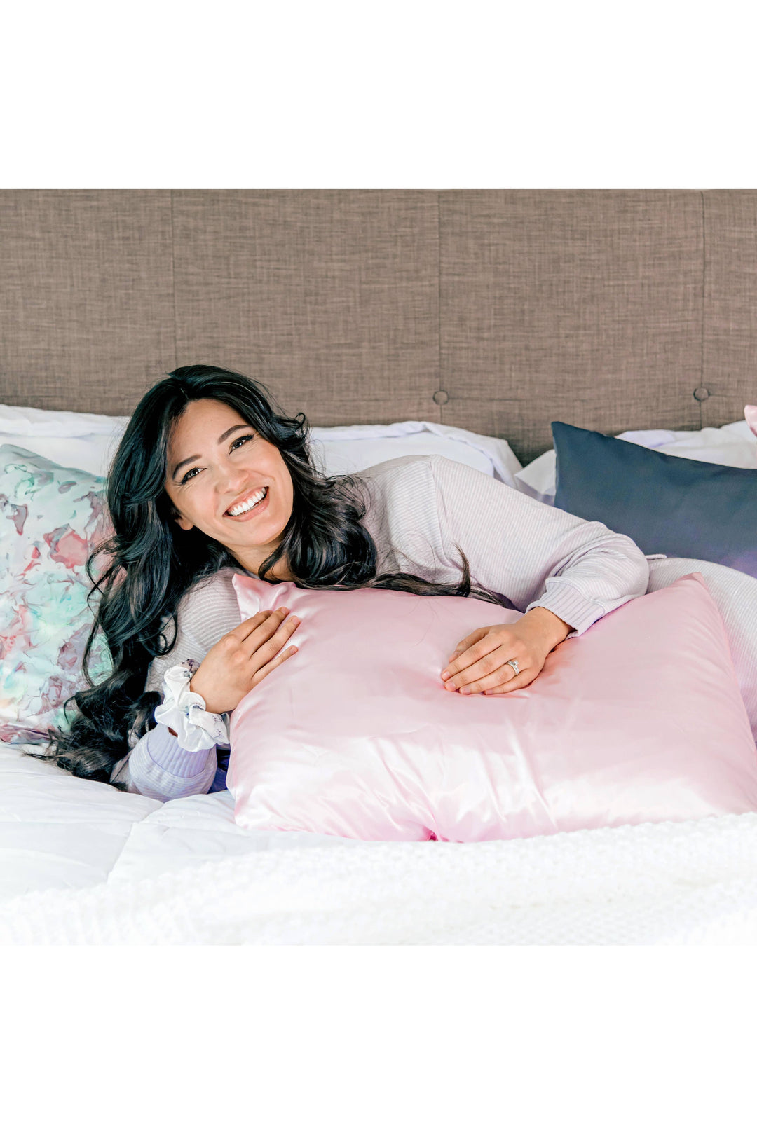 Morning Glamour - KING Satin Pillowcases : Pink - Vintage Dragonfly Boutique