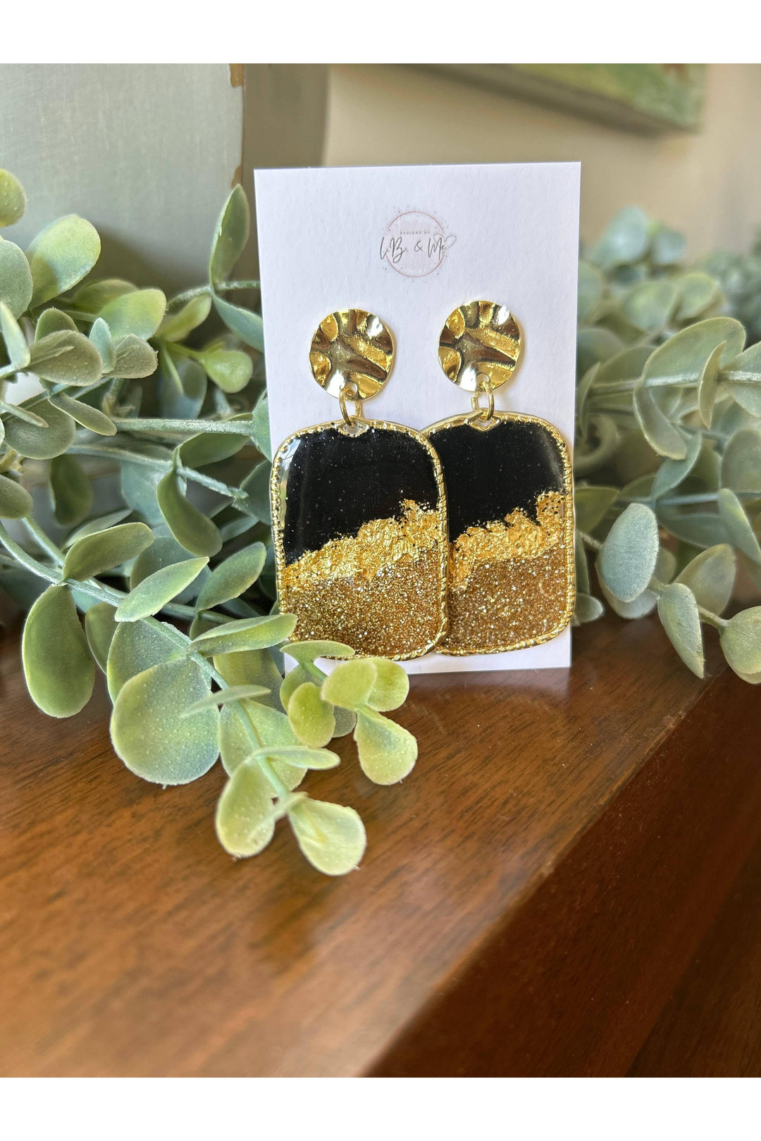 L.B. and Me - Black and Gold Dangle