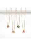 Dainty Chain Link Necklace with Rhinestone Pendants