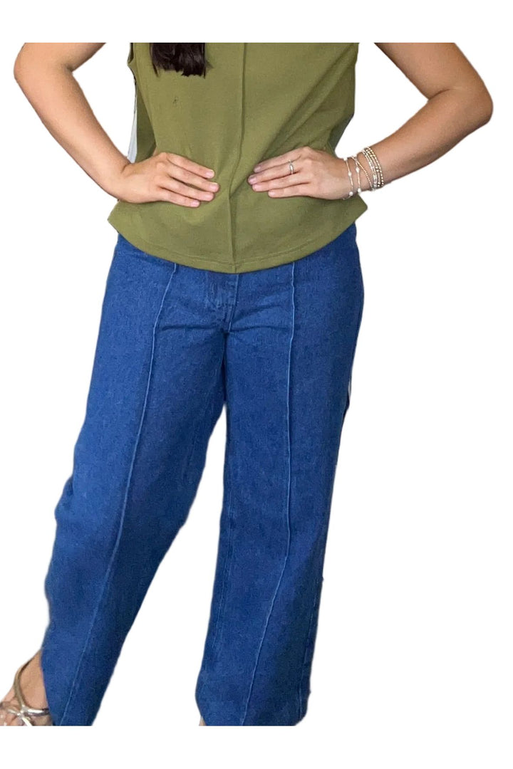 Entro Dark Denim Wide Leg Jeans | Flattering Everyday Women’s Jeans