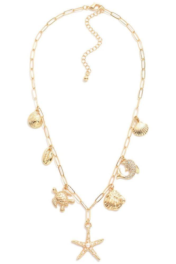 Paperclip Chain Charm Necklace