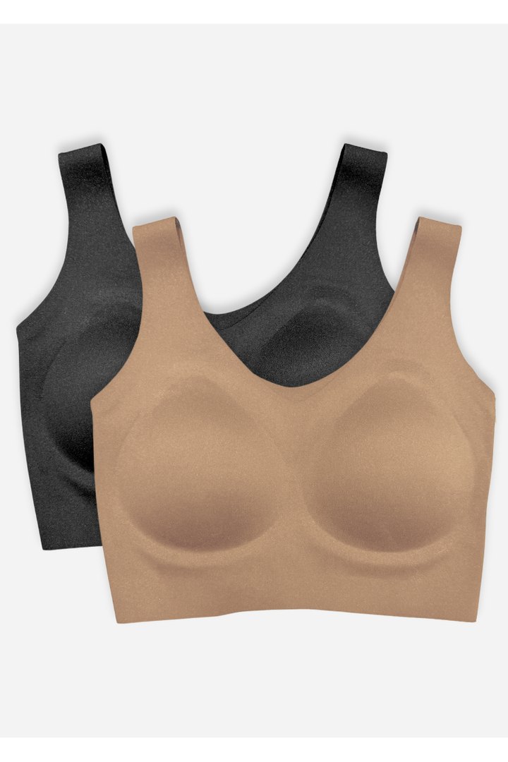 ELIETIAN - Seamless Cloud Comfort Bra: Black - Vintage Dragonfly Boutique
