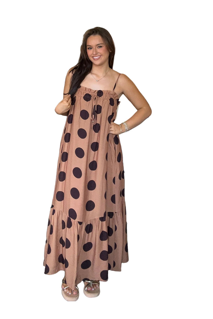 Entro Toast Polka Dot Maxi Dress | Women’s Fall Dress