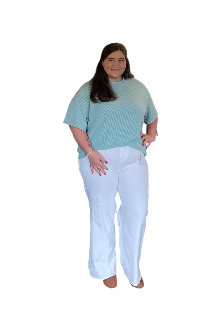 High Rise Stretch Cropped Denim