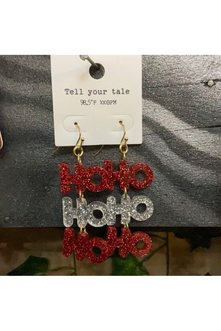 HoHoHo Dangle Earrings - Vintage Dragonfly Boutique