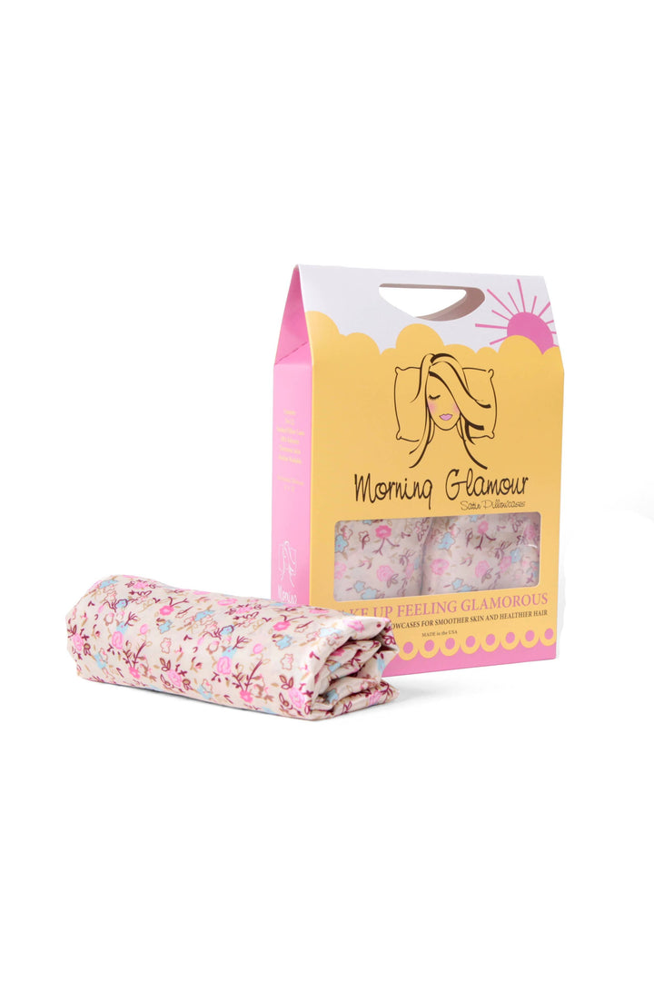 Morning Glamour - Signature 2PK Satin Pillowcase- STANDARD/QUEEN - Vintage Dragonfly Boutique