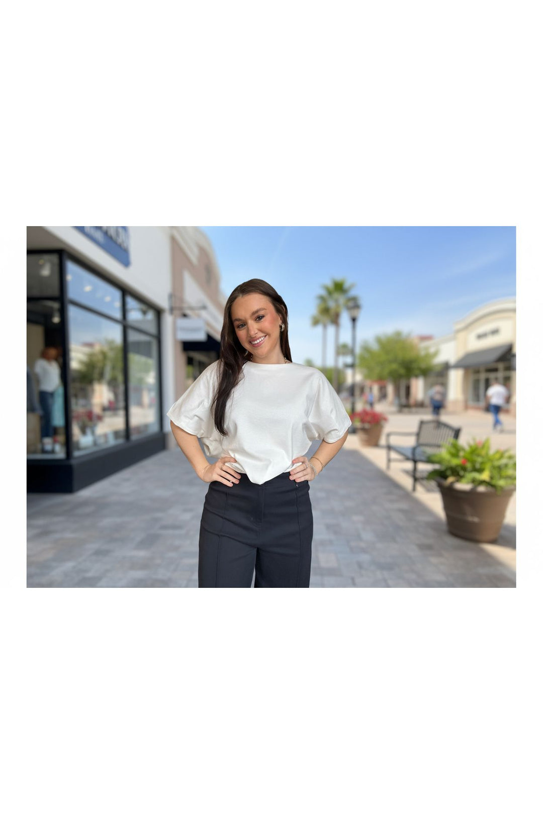 Entro Green or Off White Solid Short Sleeve Adjustable Drawstring Top - Vintage Dragonfly Boutique