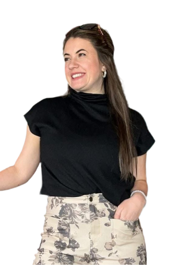 Fall Favorite Knit Top with Mock Neck By Entro - Vintage Dragonfly Boutique