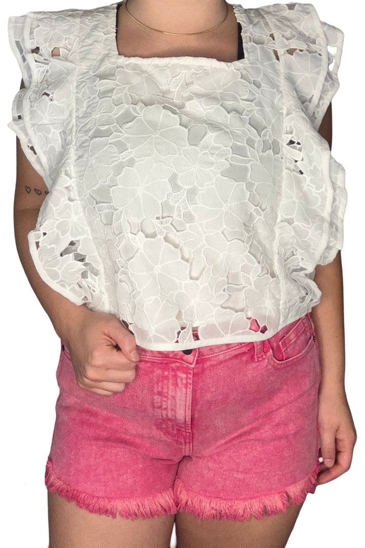 Hot Pink Denim High Rise Mom Shorts - Vintage Dragonfly Boutique