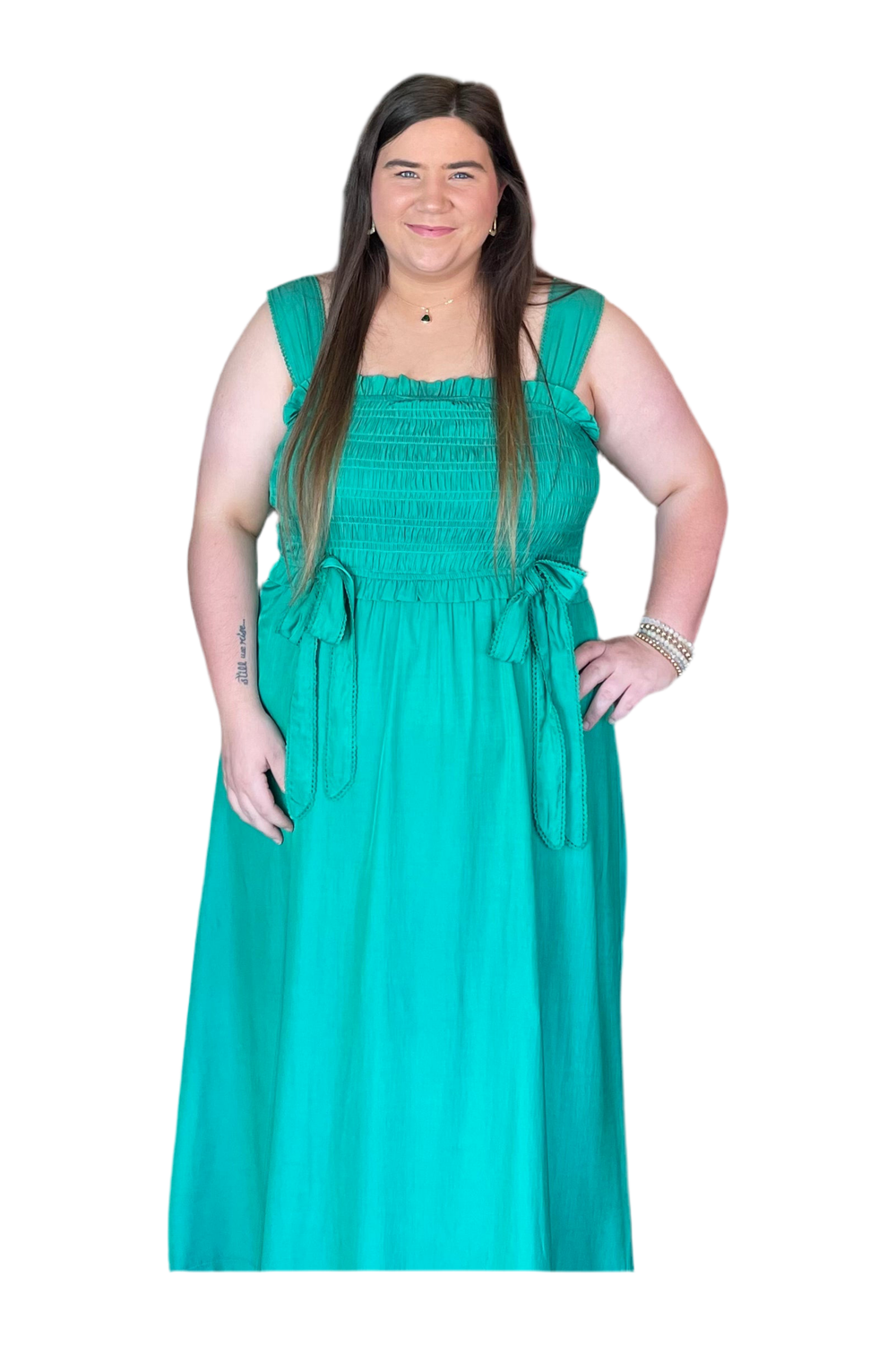 Gigio Green Midi Dress - Vintage Dragonfly Boutique