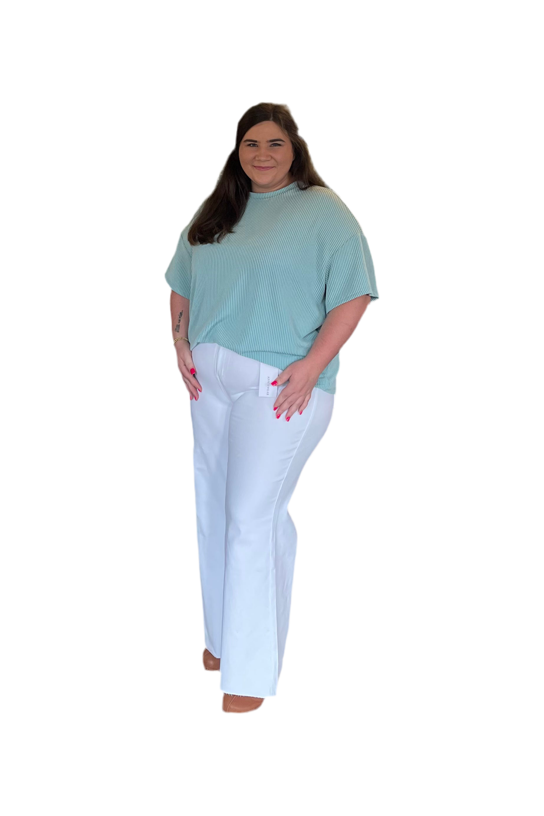 High Rise Stretch Cropped Denim