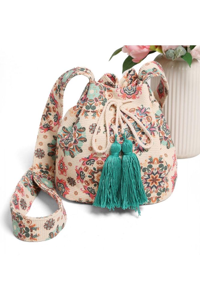 Printed Bucket Bags - Vintage Dragonfly Boutique
