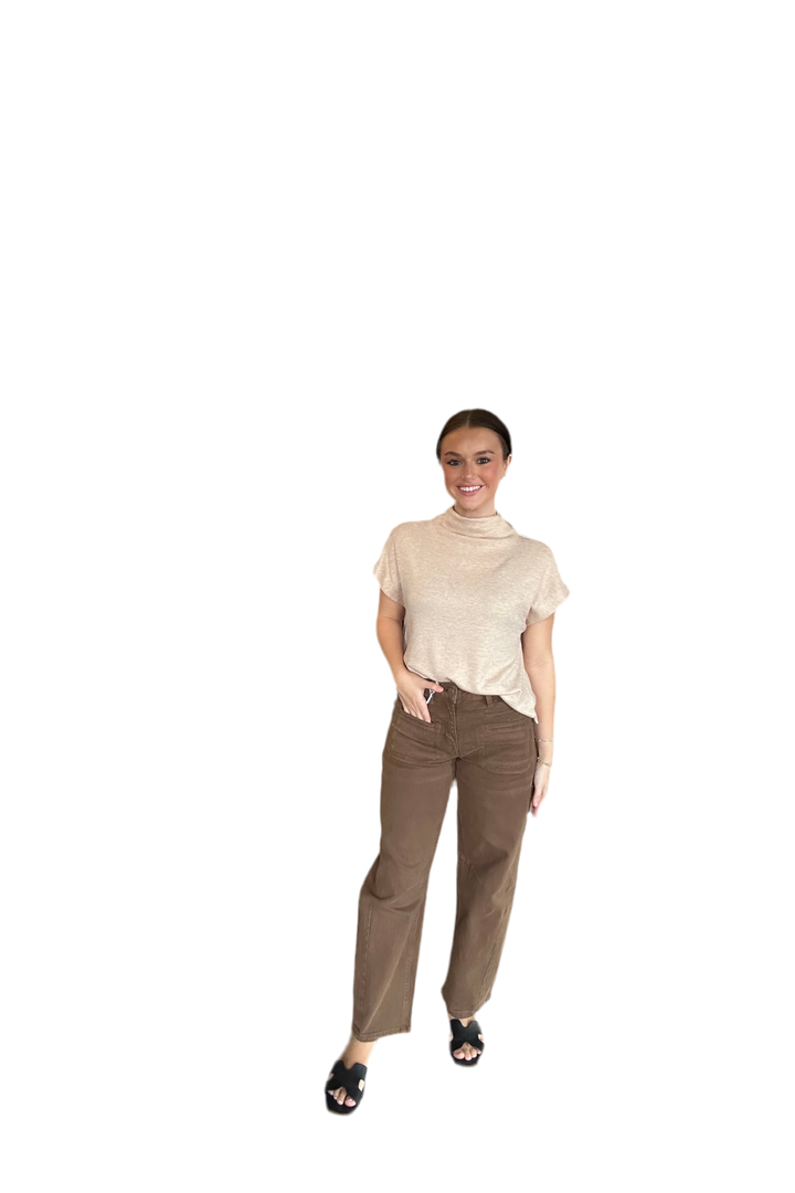 Flying Monkey Coffee Barrel Jeans – Trendy Relaxed Fit Denim
