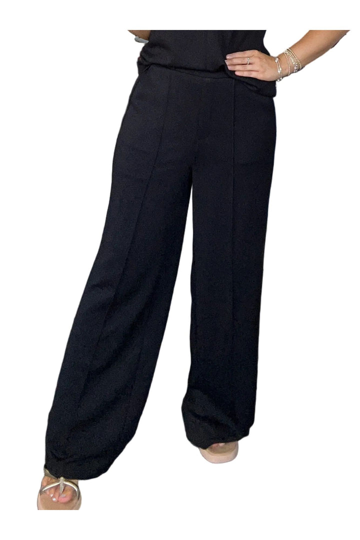 Entro Black Wide Leg Pants | Comfortable Work &amp; Teacher Pants