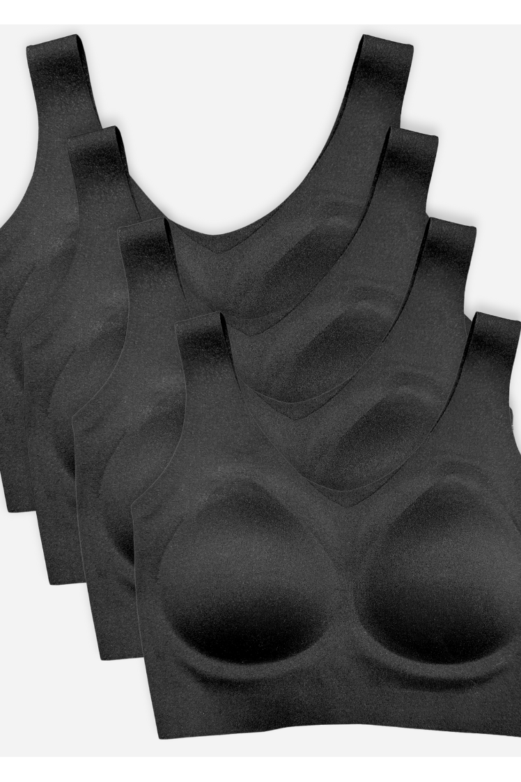 ELIETIAN - Seamless Cloud Comfort Bra: Black - Vintage Dragonfly Boutique