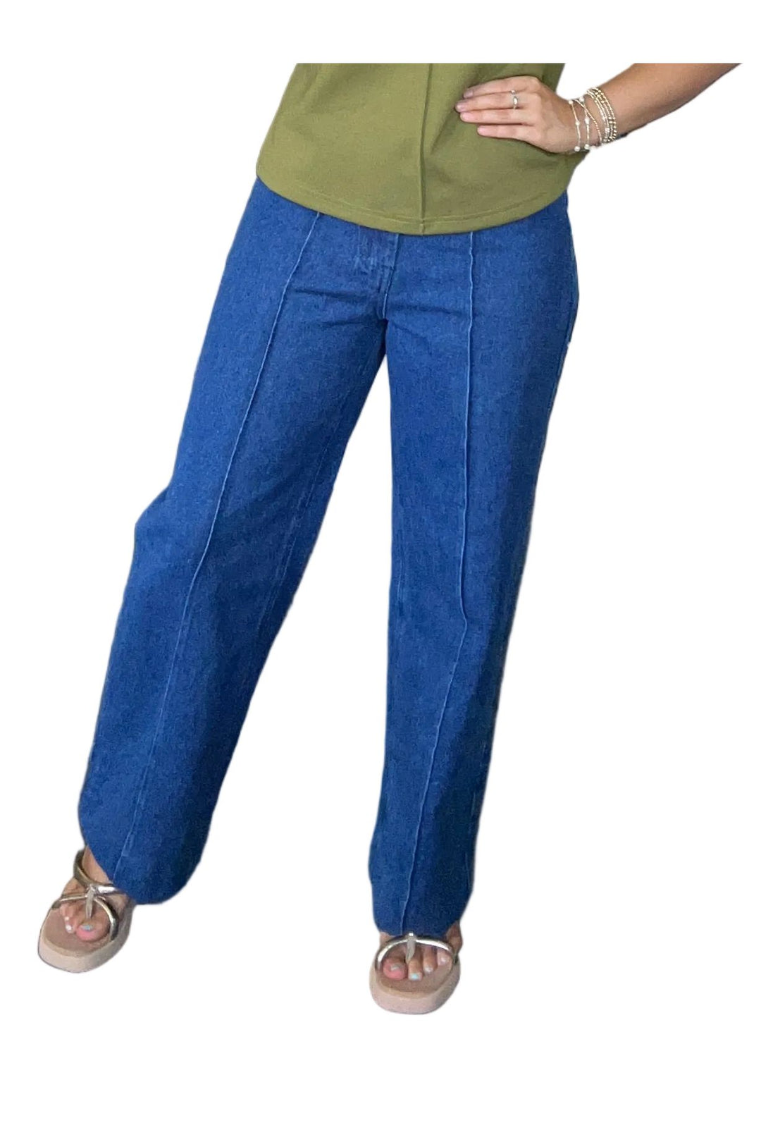 Entro Dark Denim Wide Leg Jeans | Flattering Everyday Women’s Jeans