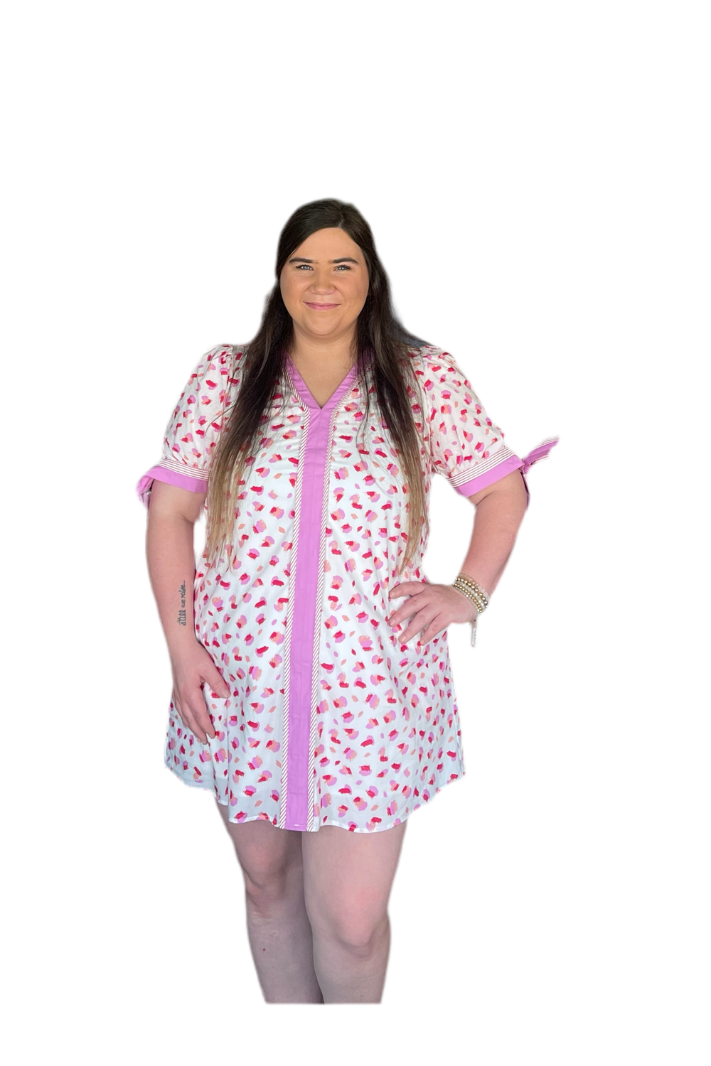 Entro Stupid Cupid Pink Combo Mini Dress - Vintage Dragonfly Boutique