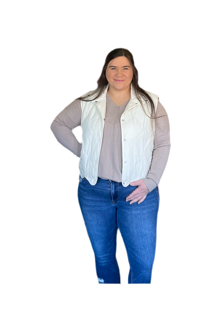 Entro Vest in Cream - Vintage Dragonfly Boutique