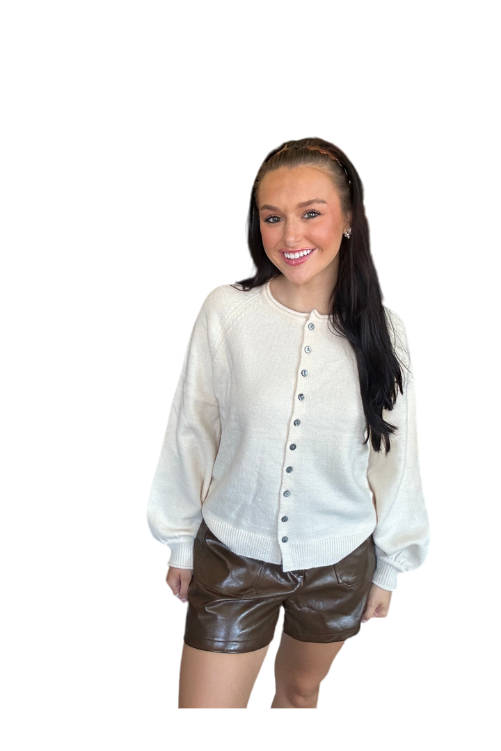Women’s Button Front Cardigan – Long Sleeve Knit Sweater Top - Vintage Dragonfly Boutique