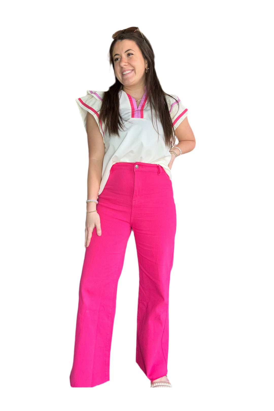 High Rise Stretch Cropped Denim