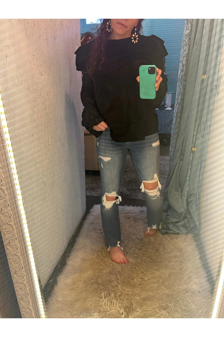 Sleep and Beauty Midrise Straight Cut Jeans - Vintage Dragonfly Boutique