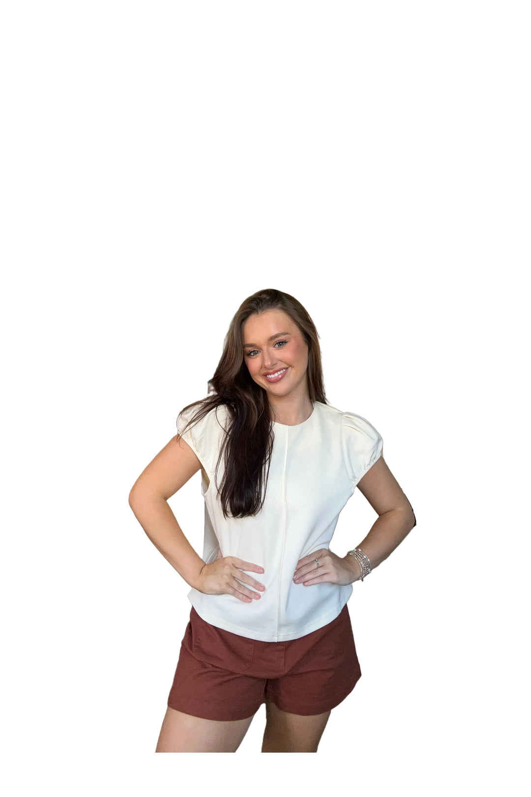 Entro Puff Sleeve Blouse in Ecru or Martini Olive - Vintage Dragonfly Boutique