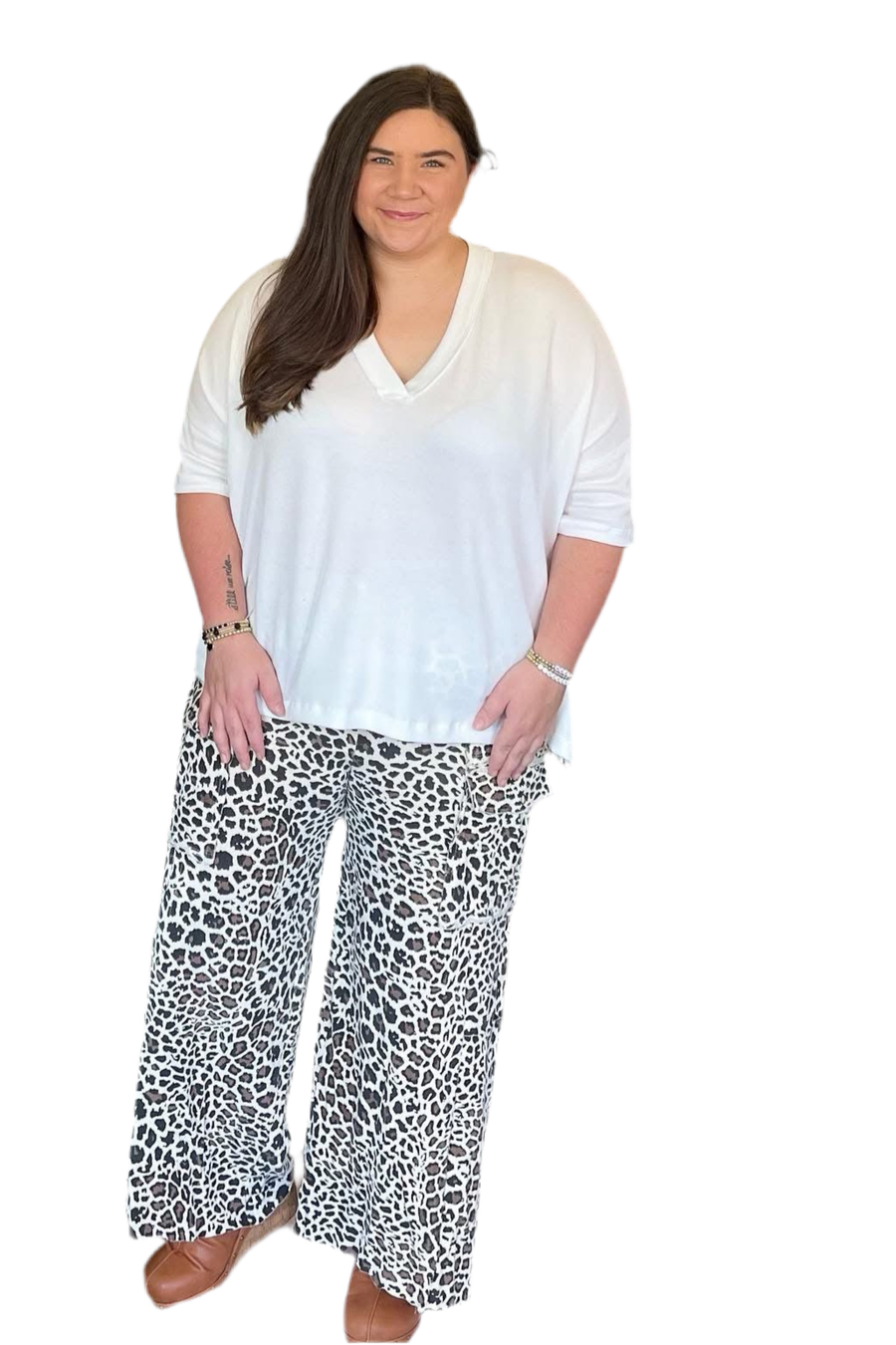 Animal Print Mineral Washed Cargo Pants - Vintage Dragonfly Boutique