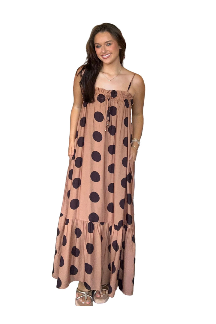 Entro Toast Polka Dot Maxi Dress | Women’s Fall Dress