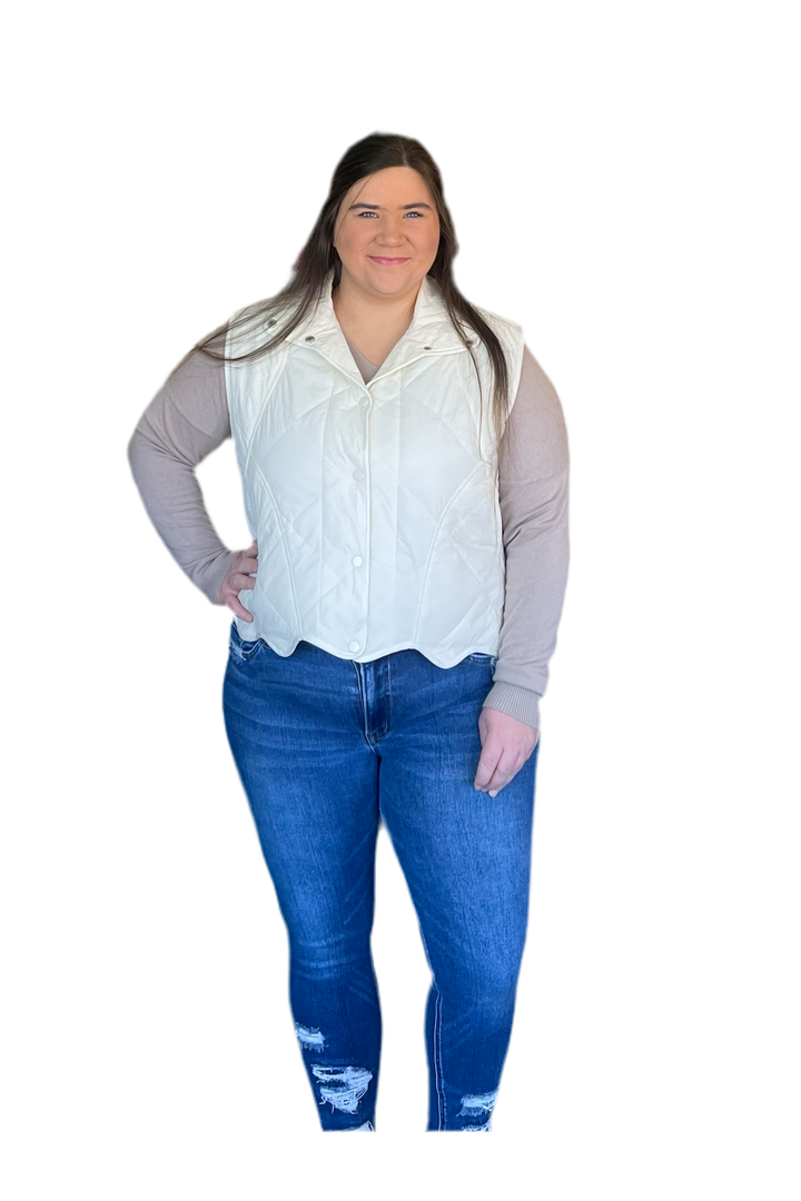 Entro Vest in Cream - Vintage Dragonfly Boutique