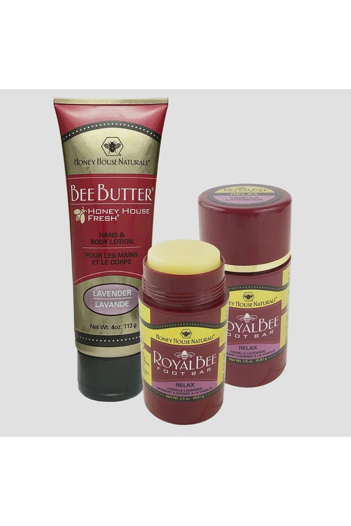 Honey House Naturals - Foot Bar and Lotion Gift Set - Vintage Dragonfly Boutique