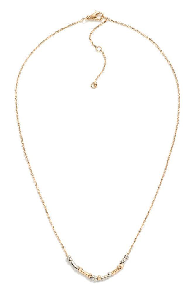 Dainty Chain Link Necklace with International  Morse Code Beads - Vintage Dragonfly Boutique