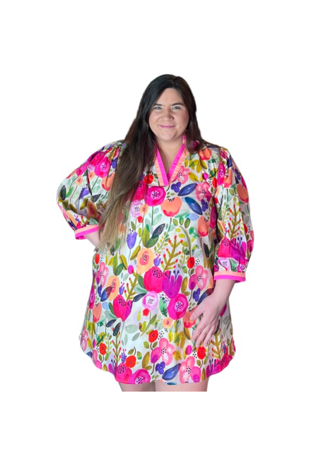 Entro Berry Mix Printed Dress - Vintage Dragonfly Boutique