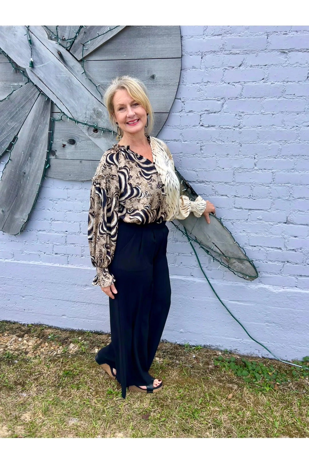 Black Wide Leg Pants - Vintage Dragonfly Boutique