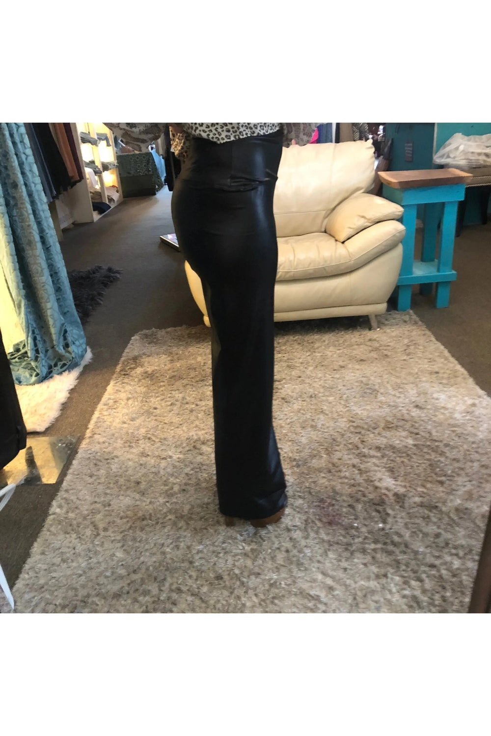 Faux Leather Straight Leg  Pants - Vintage Dragonfly Boutique