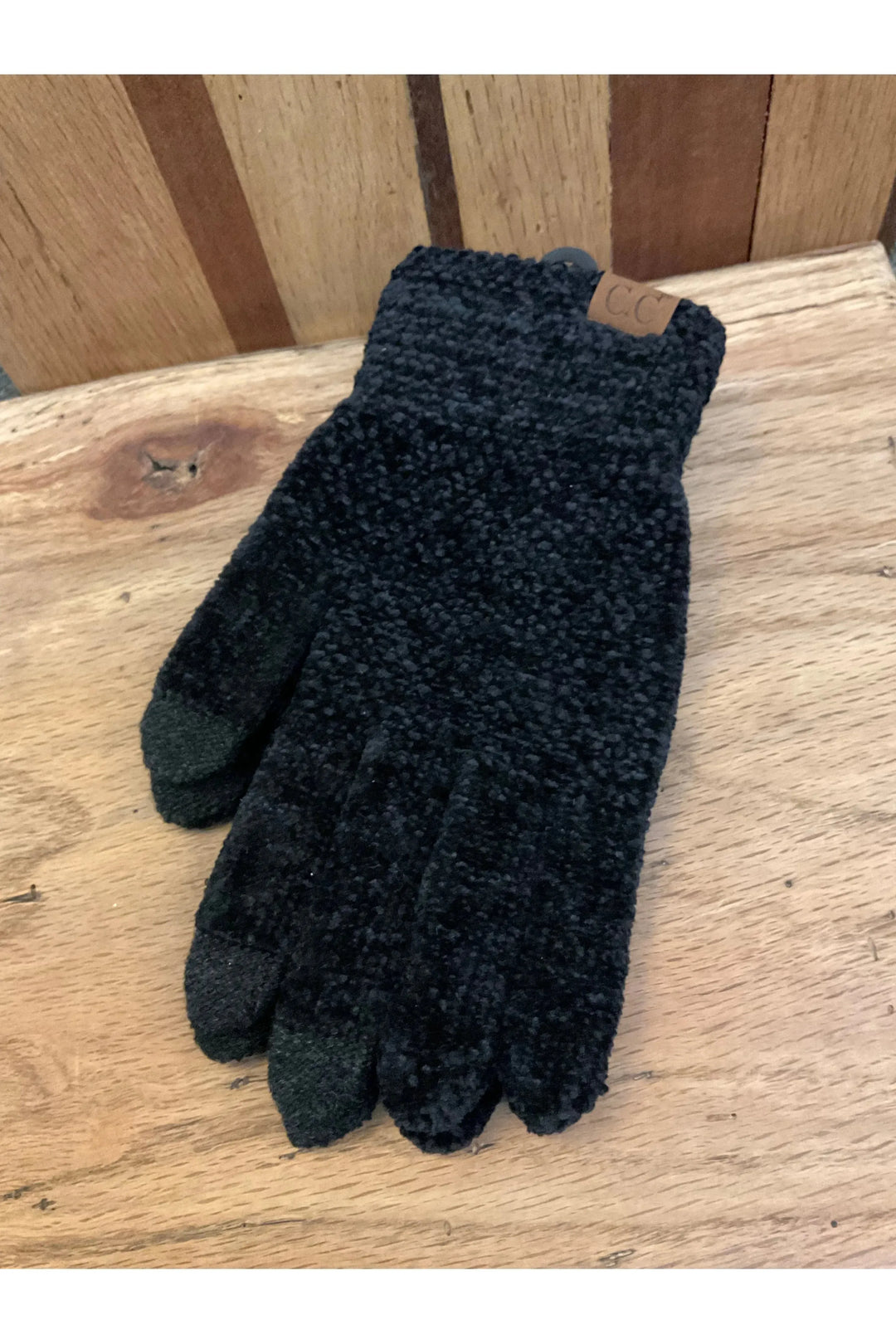 Solid Chennil Smart Tip Touch Gloves by - Vintage Dragonfly Boutique